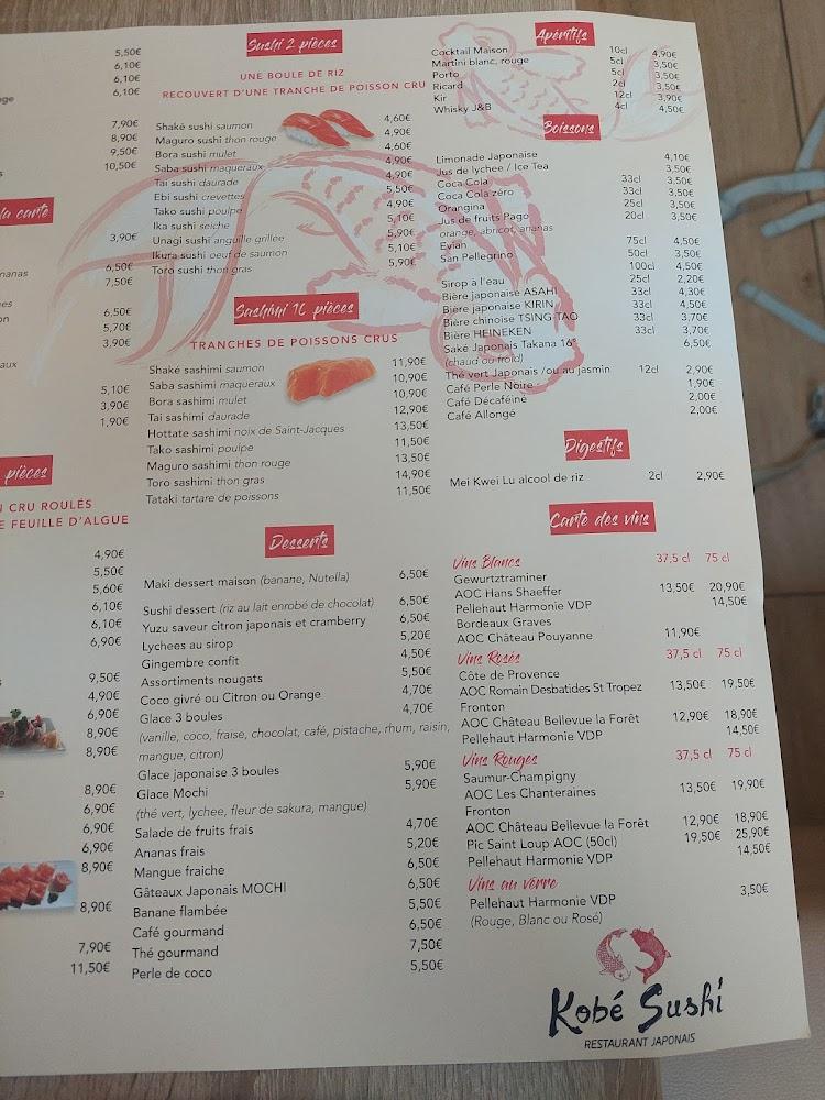 Kobe Sushi - Menu Image 1